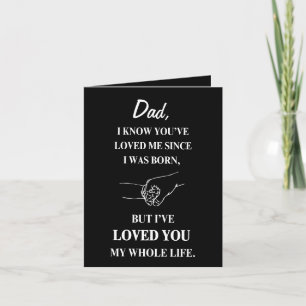 Cartes Pour Fêtes Annuelles Pour papa de la part de la fille ou du fils Noir B