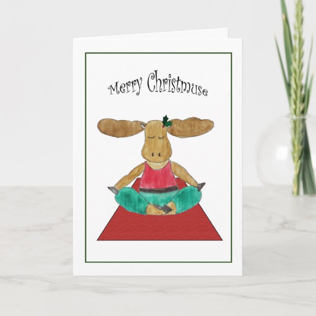 Cartes Pour Fêtes Annuelles Pour professeur de yoga - Joyeux Humour de Noël (Devant)