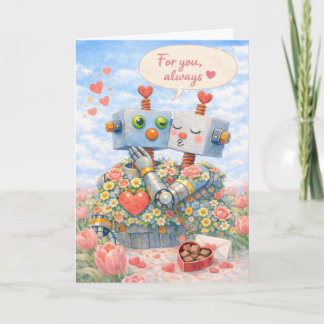 Cartes Pour Fêtes Annuelles Pour toi, toujours – Amour de robot