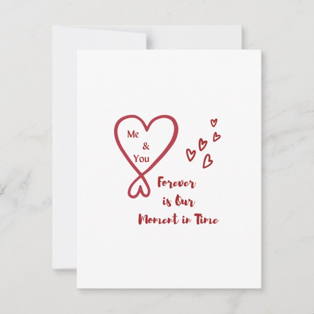 Cartes Pour Fêtes Annuelles Pour toujours est notre moment dans le temps avec  (Devant)