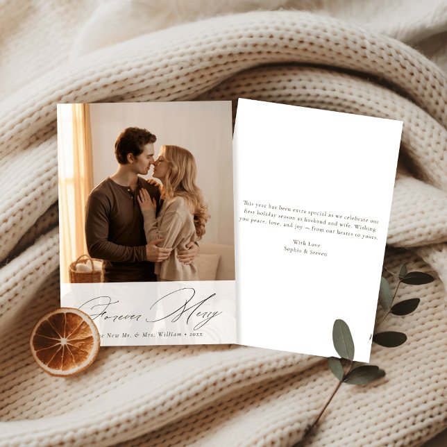 Cartes Pour Fêtes Annuelles Pour toujours Joyeux Notre premier Noël photo fraî (Créateur téléchargé)