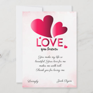 Cartes Pour Fêtes Annuelles pour toujours, mon amour DO-IT-YOURSELF