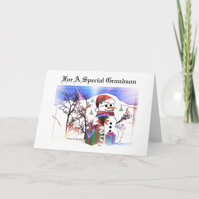 Cartes Pour Fêtes Annuelles Pour un petit-fils spécial (Devant)