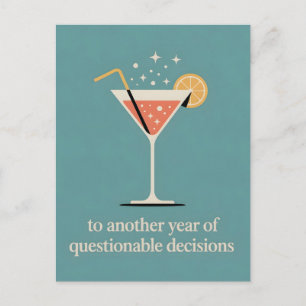 Cartes Pour Fêtes Annuelles Pour une autre année de décisions douteuses Design