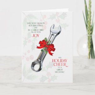 Cartes Pour Fêtes Annuelles pour une entreprise de mécanicien automobile sur l