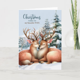 Cartes Pour Fêtes Annuelles pour une femme sur Romantic Reindee Noël