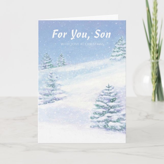 Cartes Pour Fêtes Annuelles Pour vous, Fils avec amour à Noël (Devant)