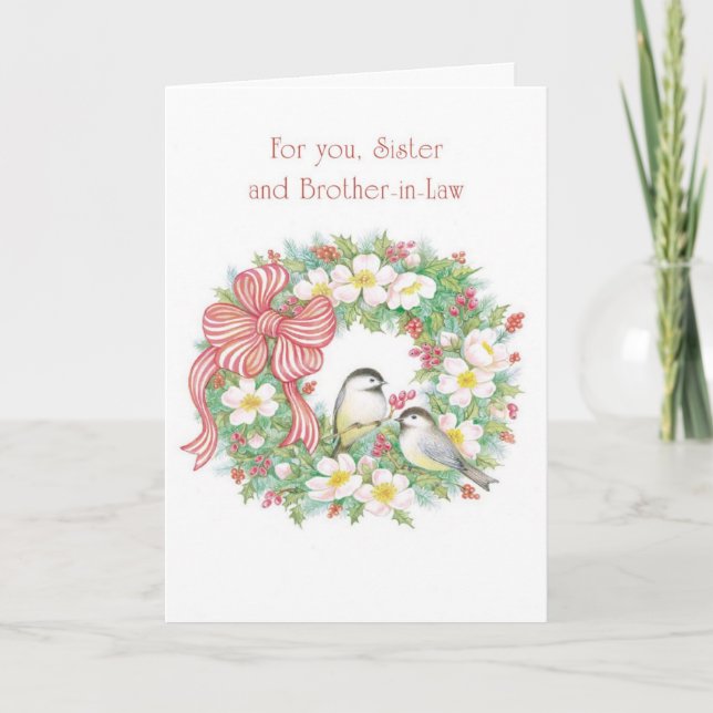 Cartes Pour Fêtes Annuelles Pour vous, la soeur et le beau-frère (Devant)