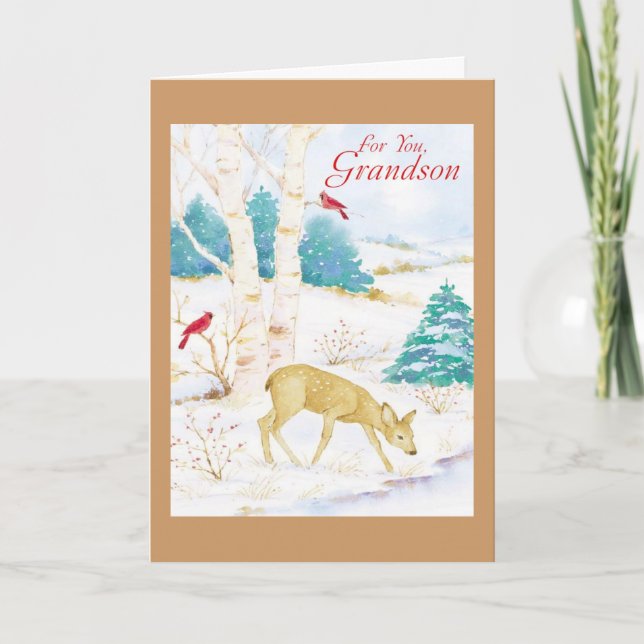 Cartes Pour Fêtes Annuelles Pour vous, petit-fils (Devant)