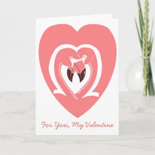 Cartes Pour Fêtes Annuelles Pour You, My Valentine Flamingos