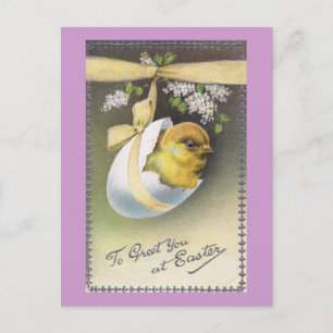 Cartes Pour Fêtes Annuelles Poussette en train de pendre la coquille Vintage P