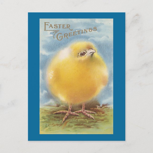 Cartes Pour Fêtes Annuelles Poussette Vintage Pâques (Devant)