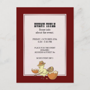 Cartes Pour Fêtes Annuelles Poussin de Pâques avec Bouzouki