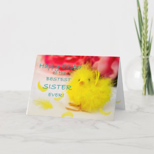 Cartes Pour Fêtes Annuelles Poussin de SOEUR de Pâques