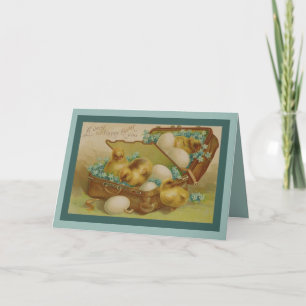 Cartes Pour Fêtes Annuelles Poussins de Pâques