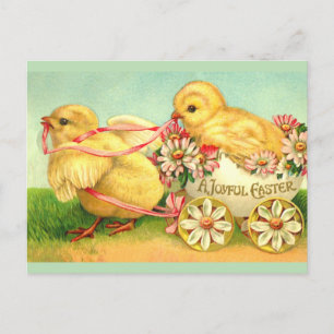 Cartes Pour Fêtes Annuelles Poussins vintage chic de Pâques