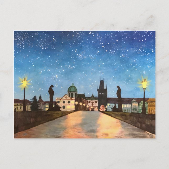 Cartes Pour Fêtes Annuelles Prague in snow (Devant)