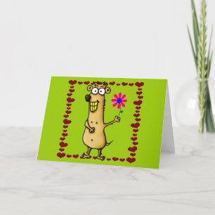 Cartes Pour Fêtes Annuelles Prairie Chien Love Valentine Card