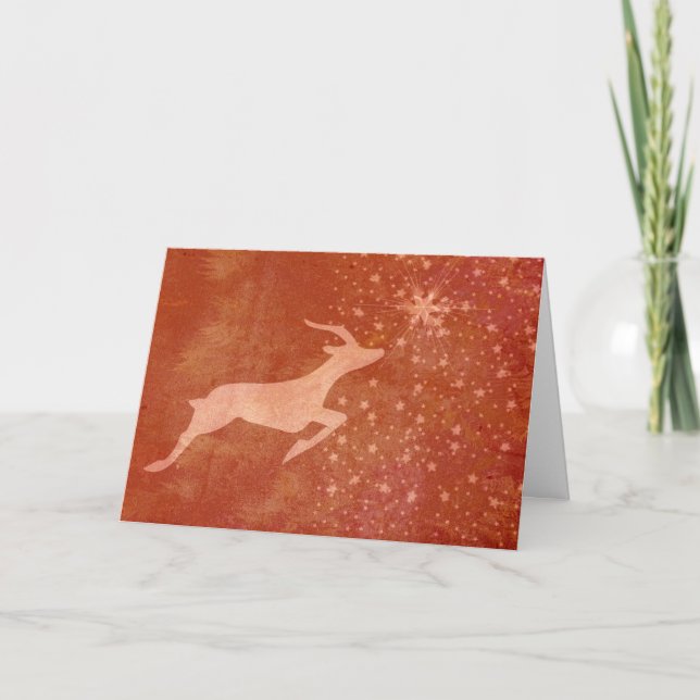 Cartes Pour Fêtes Annuelles Prancer l'étoile (Devant)
