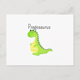Cartes Pour Fêtes Annuelles Pregosaurus Drôle Baby Shower de Dinosaure Enceint