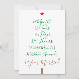 Cartes Pour Fêtes Annuelles Premier anniversaire de mariage