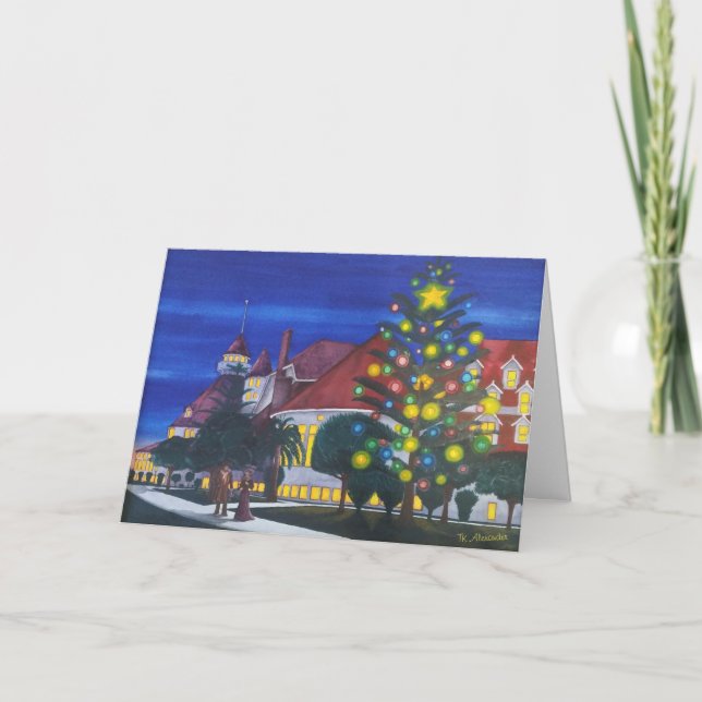 Cartes Pour Fêtes Annuelles Premier arbre de Noël extérieur du monde 1904 (Devant)