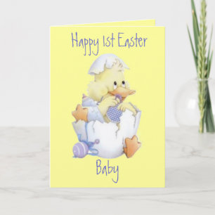 Cartes Pour Fêtes Annuelles Premier bébé heureux de Pâques (personnalisable)