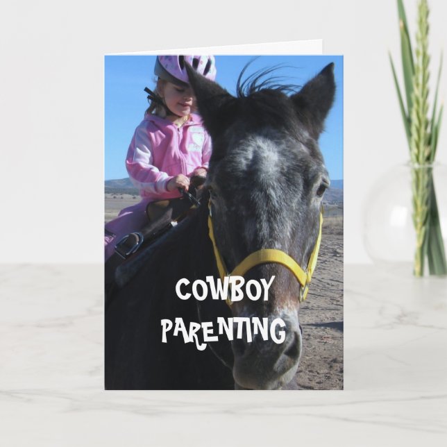 Cartes Pour Fêtes Annuelles Premier Cheval - Parentalité Cowboy (Devant)