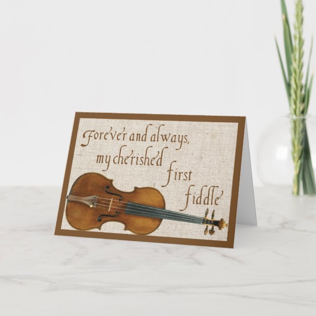 Cartes Pour Fêtes Annuelles Premier Fiddle Valentine (Devant)