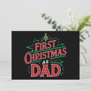Cartes Pour Fêtes Annuelles Premier Noël Comme Papa Correspondait Noël