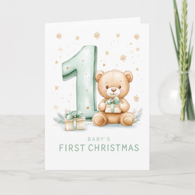 Cartes Pour Fêtes Annuelles Premier Noël de bébé (Devant)