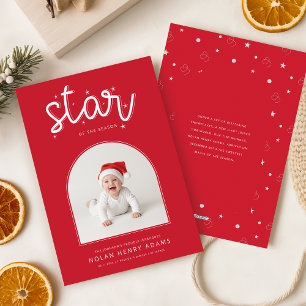 Cartes Pour Fêtes Annuelles Premier Noël de bébé Annonce de naissance