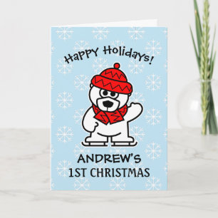 Cartes Pour Fêtes Annuelles Premier Noël de bébé personnalisé cadeau de fête m