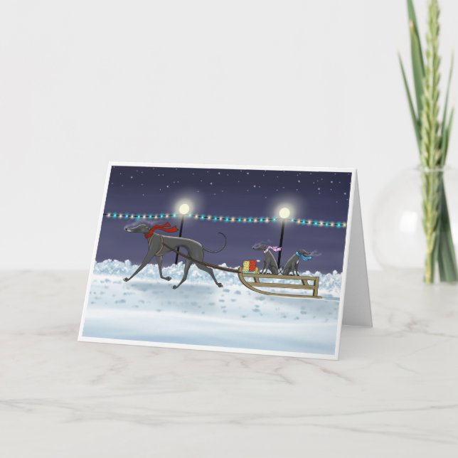 Cartes Pour Fêtes Annuelles Premier Noël de chiots (Devant)