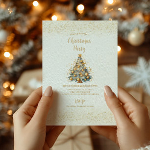 Cartes Pour Fêtes Annuelles Premier Noël de l'or engagé