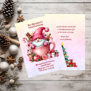 Cartes Pour Fêtes Annuelles Premier Noël de notre fille