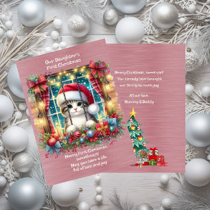 Cartes Pour Fêtes Annuelles Premier Noël de notre fille