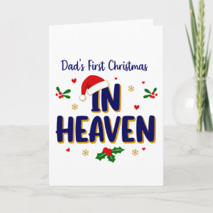 Cartes Pour Fêtes Annuelles Premier Noël de papa au ciel Mémorial