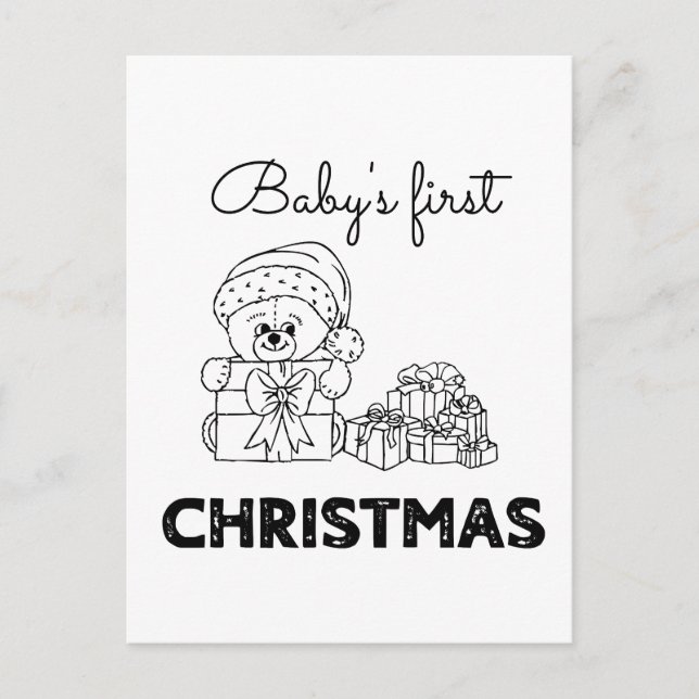 Cartes Pour Fêtes Annuelles Premier Noël du bébé (Devant)