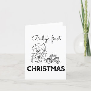 Cartes Pour Fêtes Annuelles Premier Noël du bébé