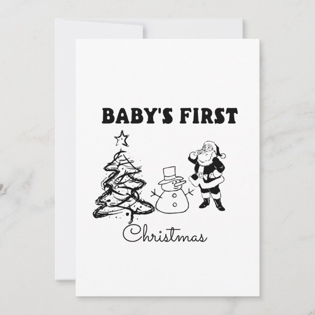 Cartes Pour Fêtes Annuelles Premier Noël du bébé (Devant)