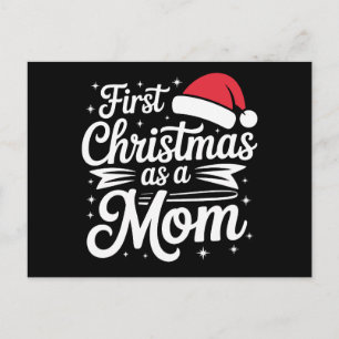 Cartes Pour Fêtes Annuelles Premier Noël en tant que Maman Chapeau de Père Noë