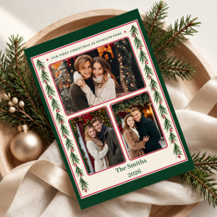 Cartes Pour Fêtes Annuelles Premier Noël en tant que propriétaires 3 Photo