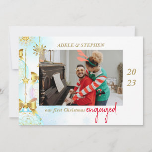 Cartes Pour Fêtes Annuelles Premier Noël Engagé Photo moderne Noël