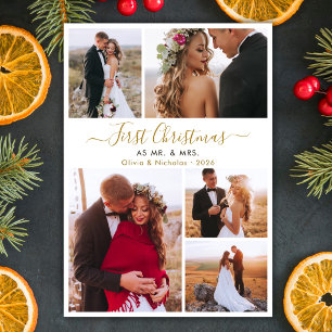 Cartes Pour Fêtes Annuelles Premier Noël M. et Mme 5 Photo Noël