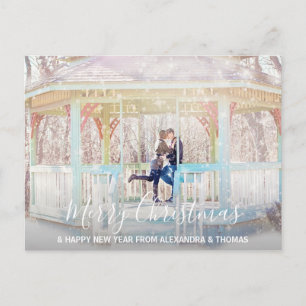 Cartes Pour Fêtes Annuelles Premier Noël Marié Engagé Nouvel An   PHOTO