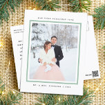 Cartes Pour Fêtes Annuelles Premier Noël moderne M. et Mme Photo<br><div class="desc">Simple et moderne avec une de vos photos préférées comme carte postale de vacances de Noël Mr et Mrs.</div>