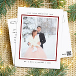 Cartes Pour Fêtes Annuelles Premier Noël moderne M. et Mme Photo<br><div class="desc">Simple et moderne avec une de vos photos préférées comme carte postale de vacances de Noël Mr et Mrs.</div>