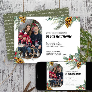 Cartes Pour Fêtes Annuelles Premier Noël Nouveau Accueil Lozenge Photo Holly P