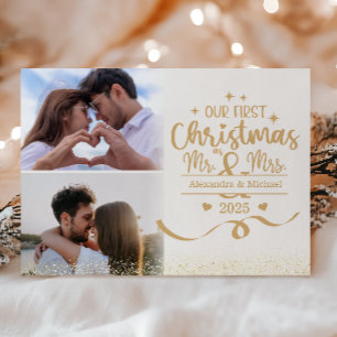 Cartes Pour Fêtes Annuelles Premier Noël sous le signe du pailleté or 2 Photo 